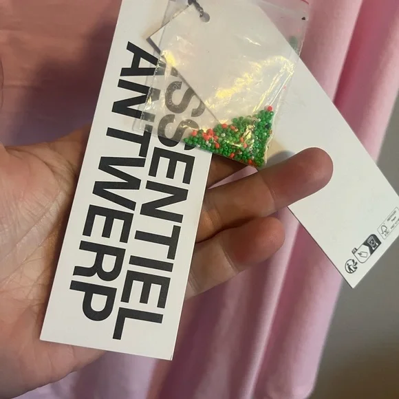 NWT Essentiel Antwerp Hungle T-Shirt ballerina pink with beaded tiger XXL - Picture 3 of 11